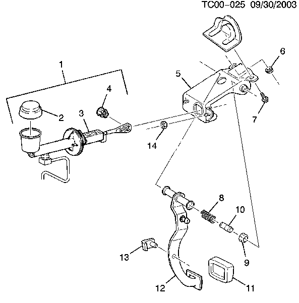 1996 and up clutch bracket