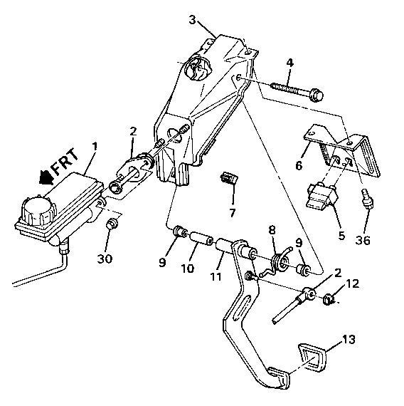 Pre 1996 clutch bracket